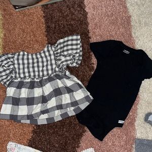 Onesie and checkered top
